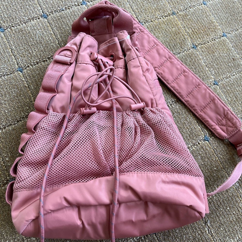 Dagne Dover Nova Orange Sunset Drawstring Backpack